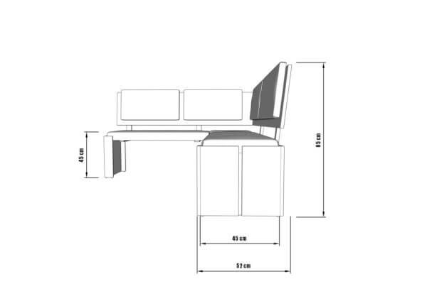 Rohová lavica NK11 - Image 2